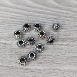 Silver Tone Beads Group of 11